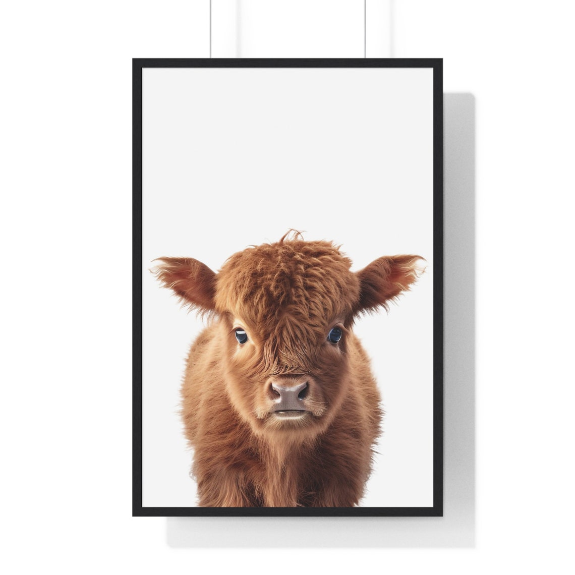 Safari Nursery Art Highland Cow Print Art Safari Animals Art Baby Highland Cow Safari Nursery Decor Whimsical Animal Art - Image 2