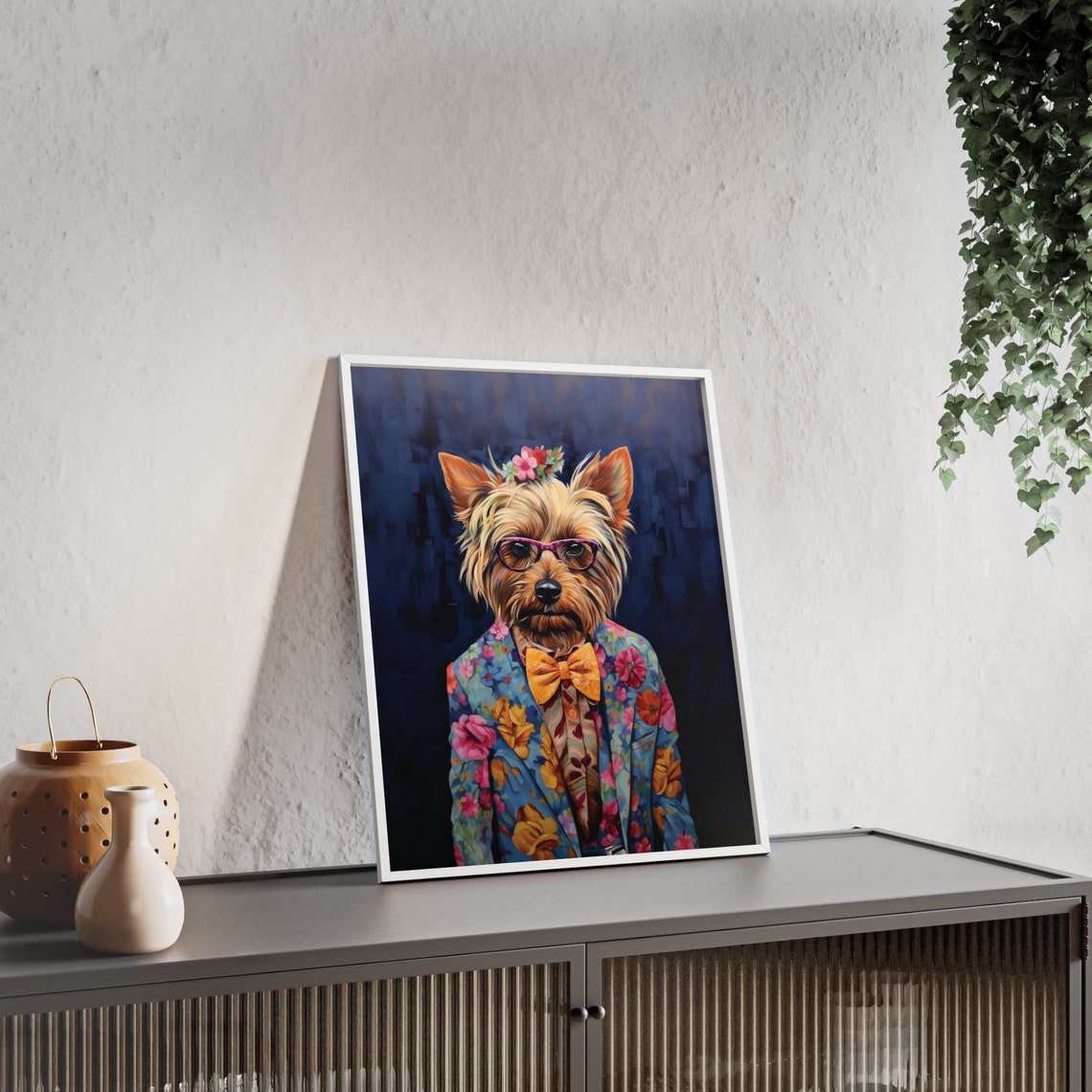 Yorkshire Terrier Dog Art Fashion Print Dog Portrait Fashion Art Animal Art Animal Painting Art Prints - Image 2