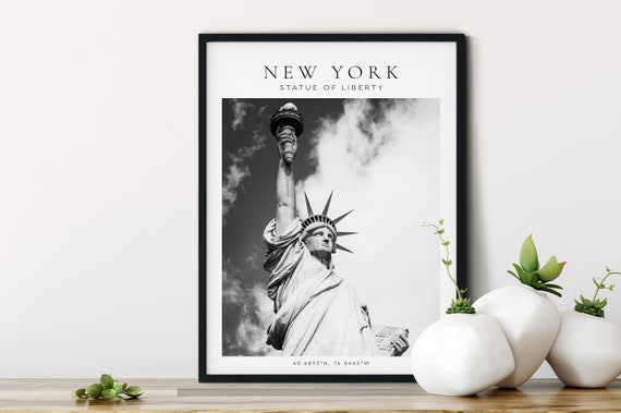 Statue Of Liberty New York New York Photography New York Coordinates New York Wall Art Wall Art Home Decor Travel Photo Architecture Urban