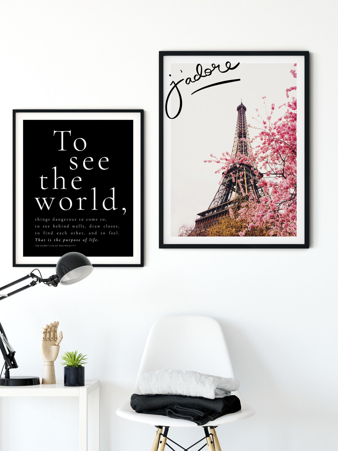 Paris Eiffel Tower Pink Cherry Blossom Spring J Adore Poster - Image 3