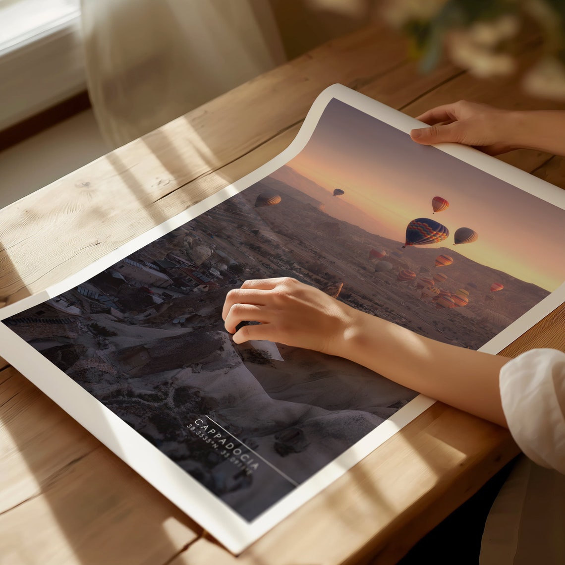 Cappadocia Travel Poster Cappadocia Photography Print Travel Turkey Home Decor Farmhouse Coastal House Wall Art Hot Air Balloon Print - Image 5