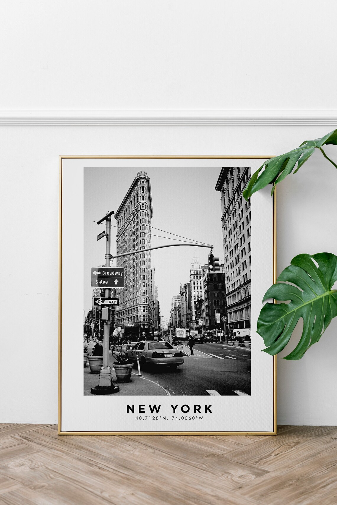 New York City Coordinates Vintage Travel Poster - Image 3