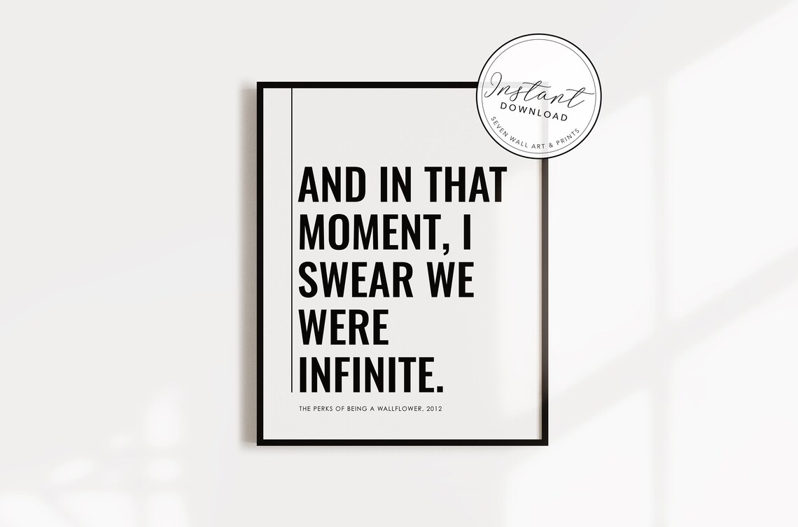 The Perks Of Being A Wallflower Love Quote Poster - Image 3