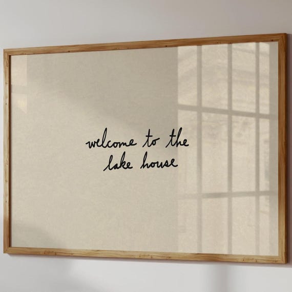 Lake House Handdrawn Typography Art Print