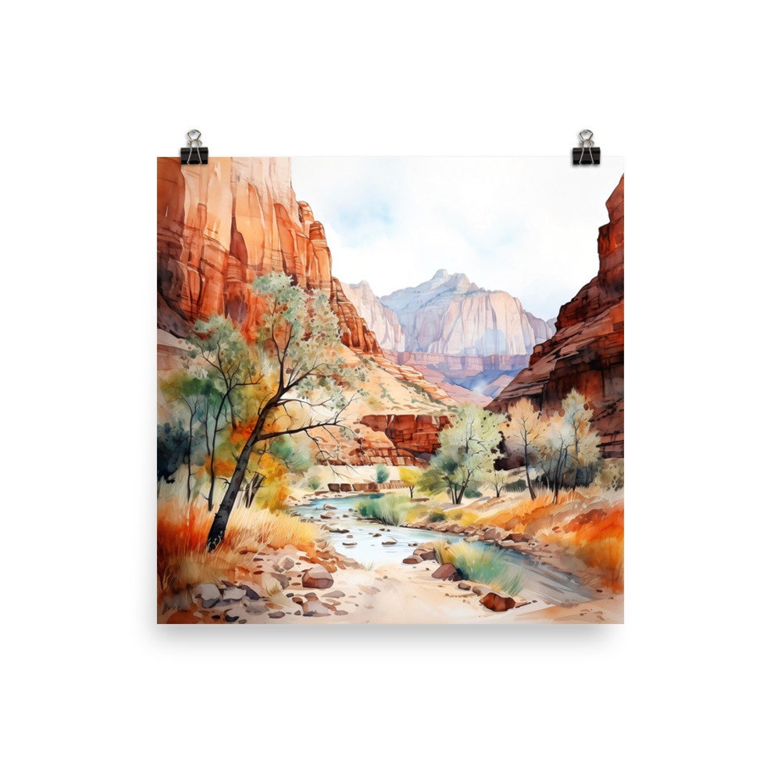 Zion National Park Poster Print, Utah Gift - Image 2