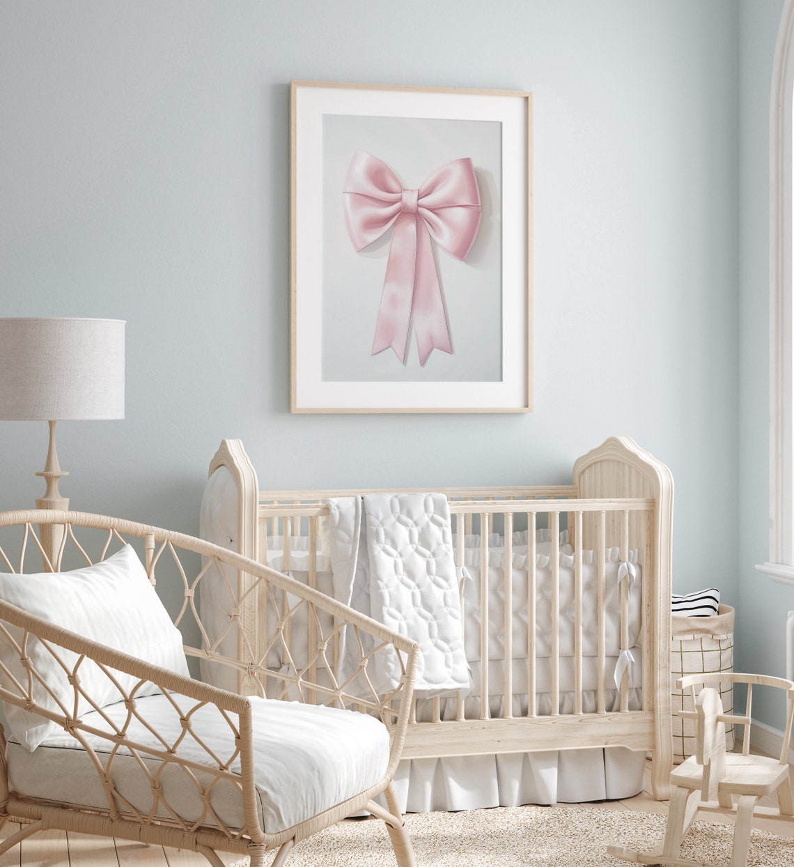 Large Pink Satin Bow Coquette Pastel Trendy Minimalist Poster - Image 5