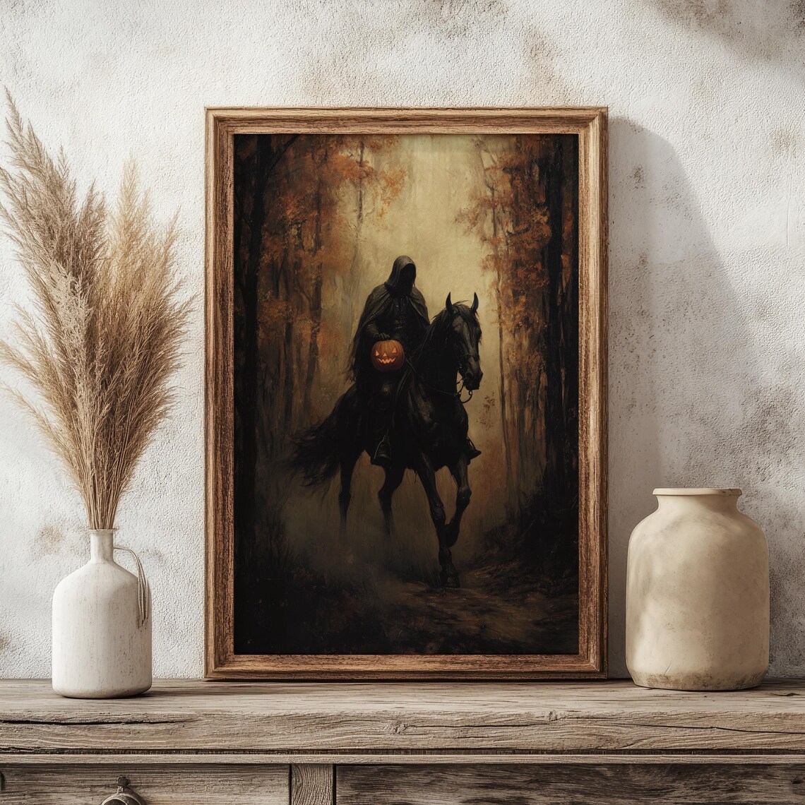 Headless Horseman Halloween Gothic Art Print - Image 2