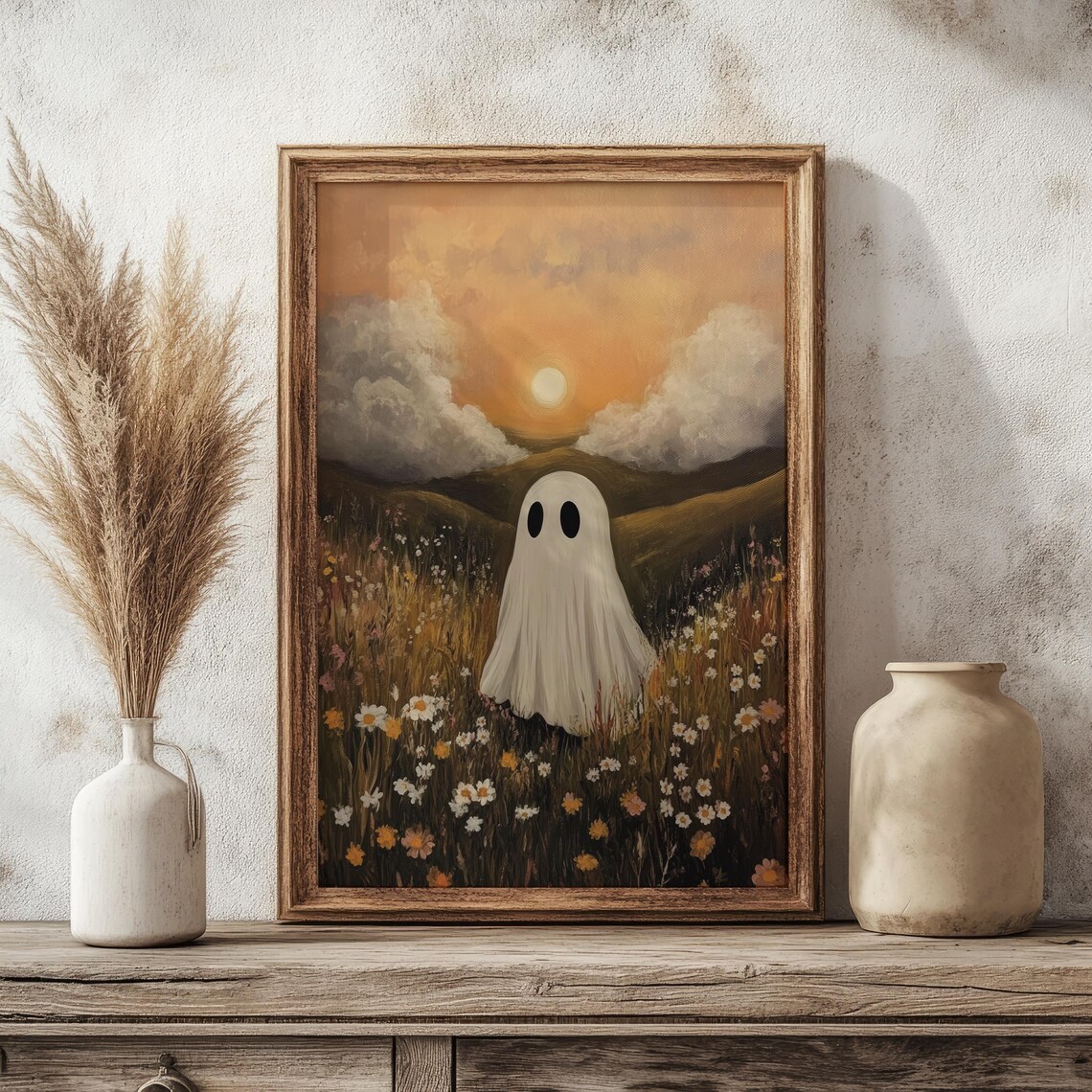 Wildflowers Meadow Print, Vintage Halloween Ghoul - Image 3