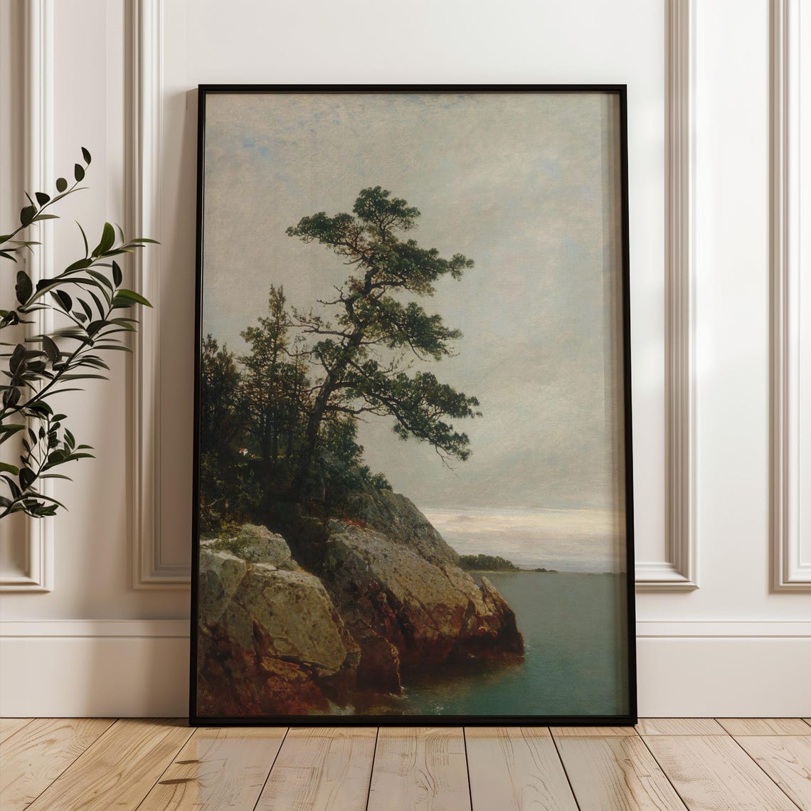 Landscape Vintage Painting Old Pine Vintage Wall Art Landscape Wall Art Country Landscape Oil Painting Print Antique Print - Image 3