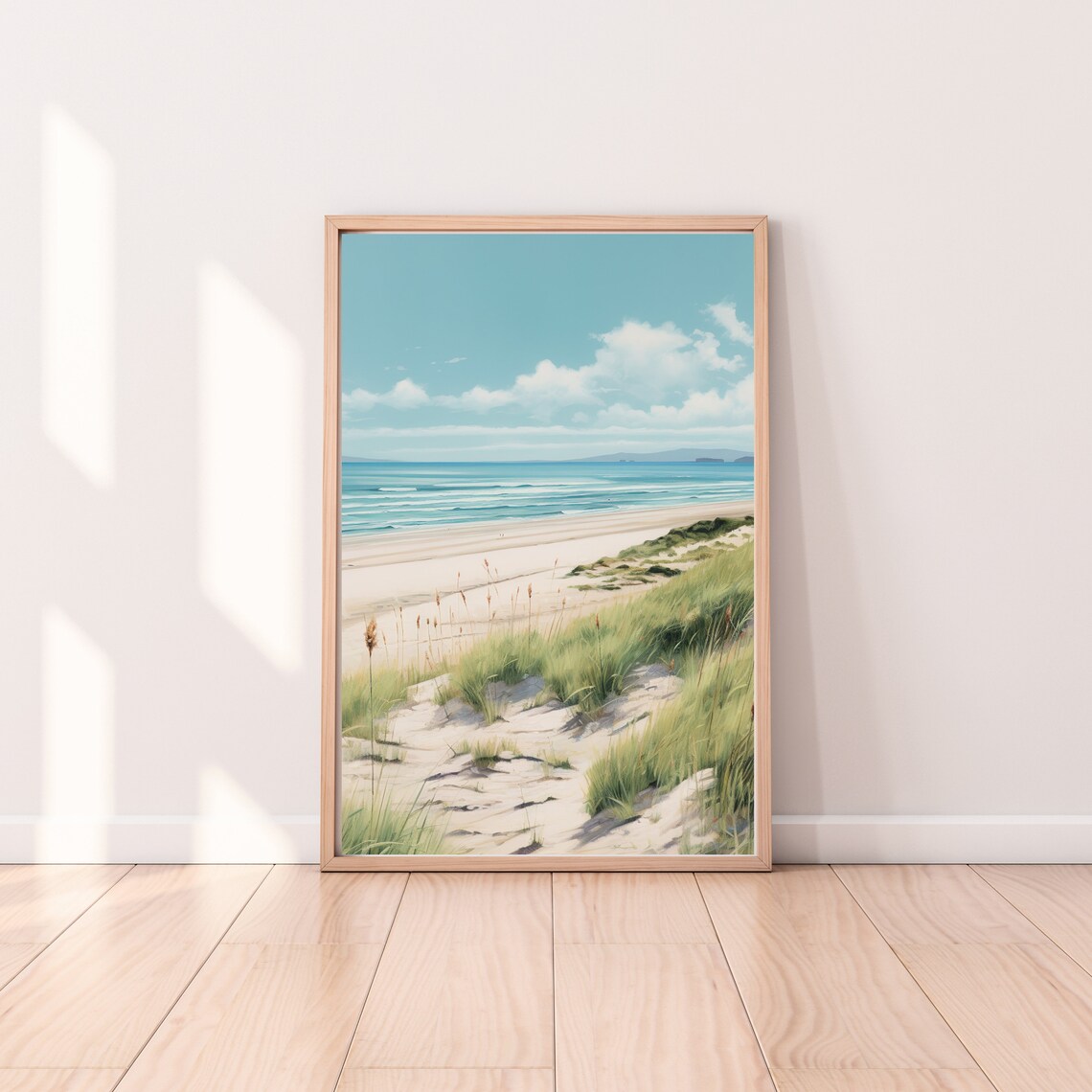 Neutral Coastal Beach Art Print, Coastal Decor - Image 3