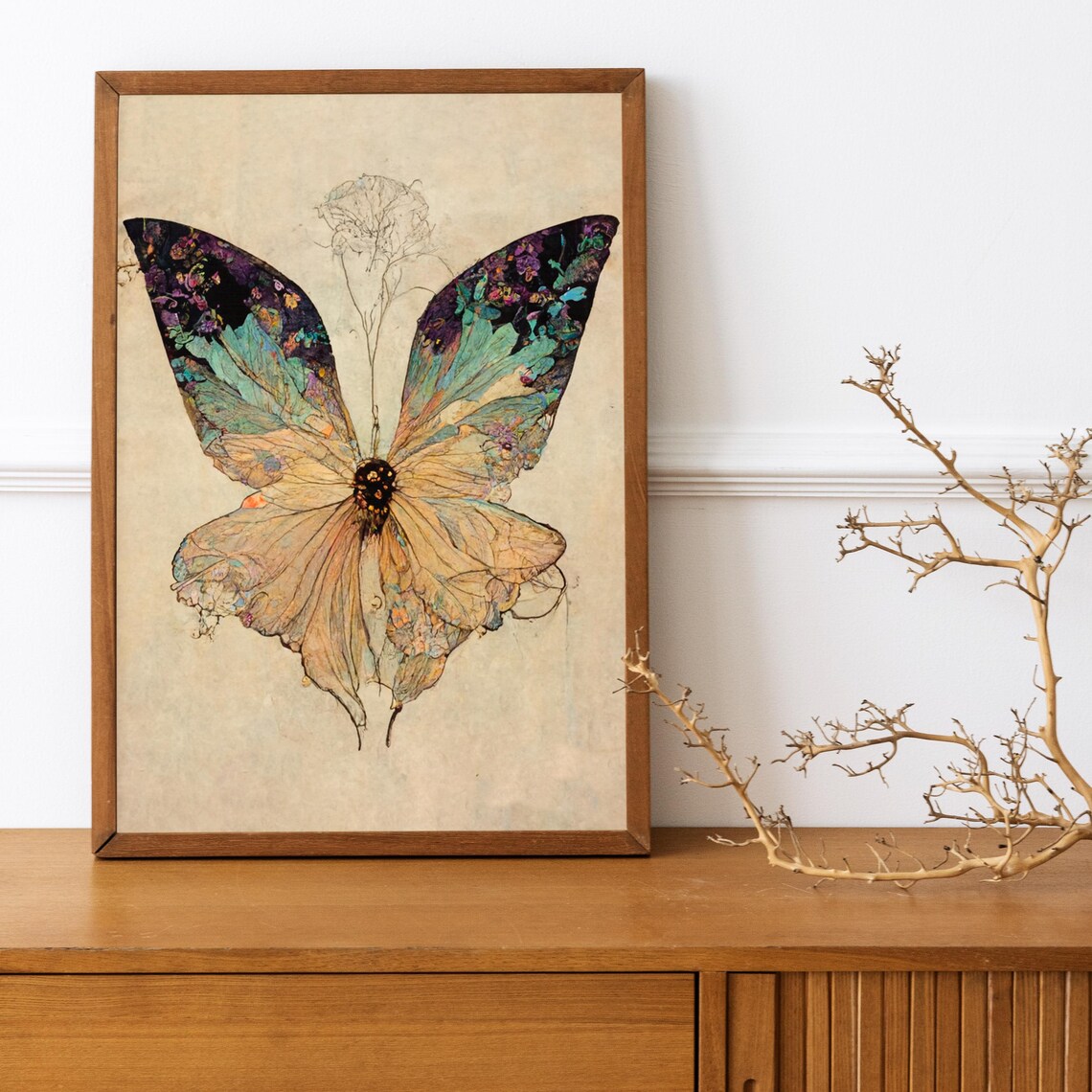 Mucha Butterfly Art Nouveau Bohemian Art Print - Image 2