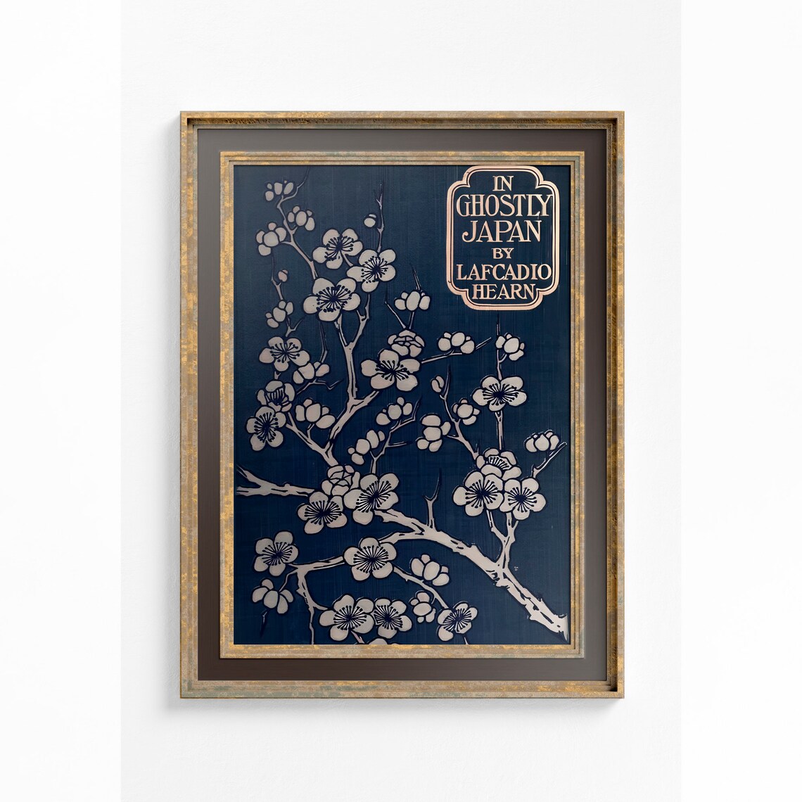 Ghostly Japan Vintage Book Cover, Art Nouveau Poster