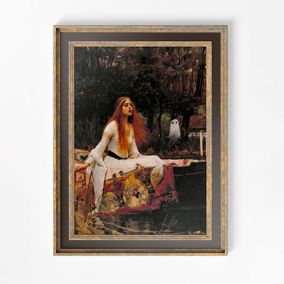 Lady Of Shalott Ghost, Vintage Bohemian Goddess Art Print