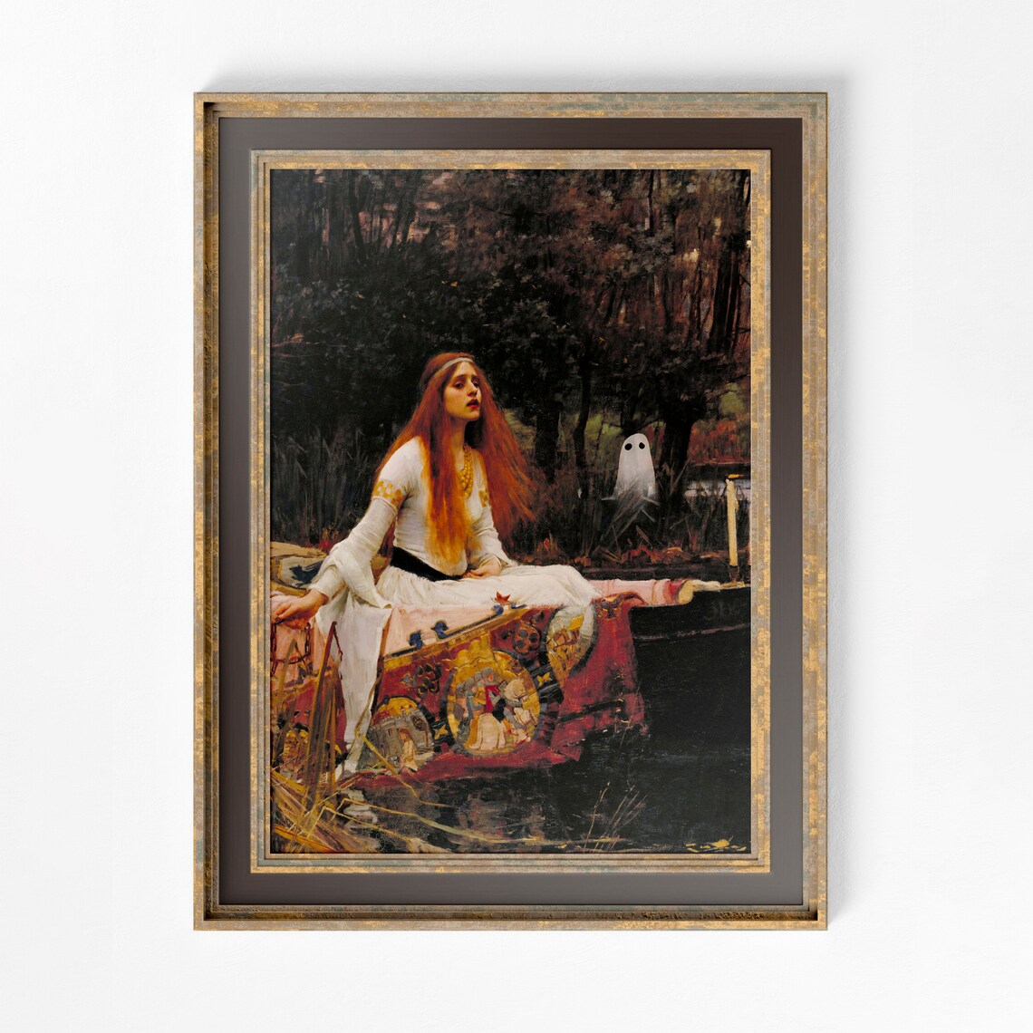 Lady Of Shalott Ghost, Vintage Bohemian Goddess Art Print
