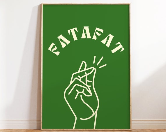 Fatafat Desi Art Indian Wall Art Funny Hindi Print South Asian Art Pop Art Desi Funny Poster Retro Punjabi Art Humorous Saying Art