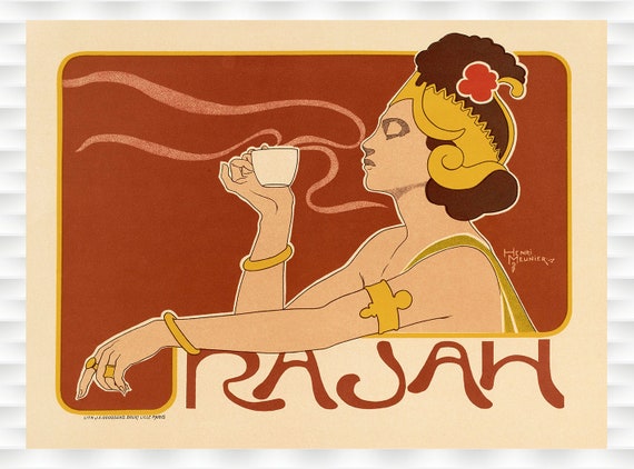 Rajah Coffee Poster Henri Meunier 1897