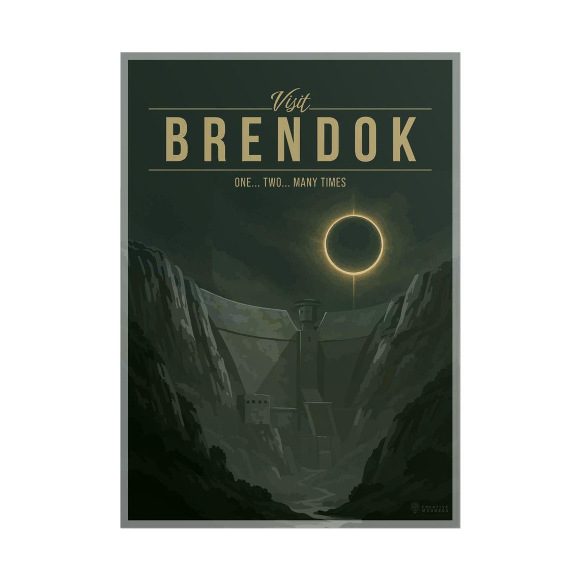 Visit Brendok Star Wars Eclipse Canyon Vintage Travel Poster