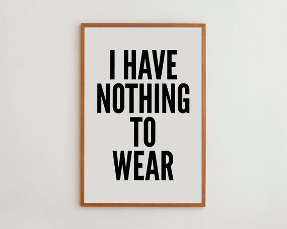 Black And White Fashion Typography Art Print