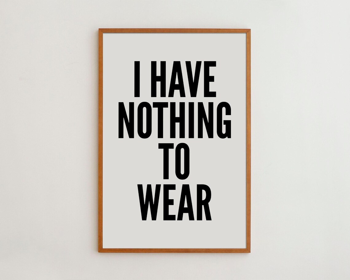Black And White Fashion Typography Art Print
