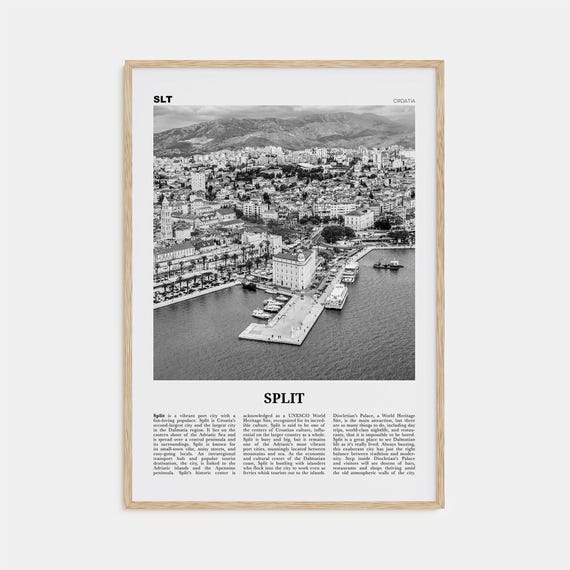 Croatia Dalmatia Europe Travel Poster, Split