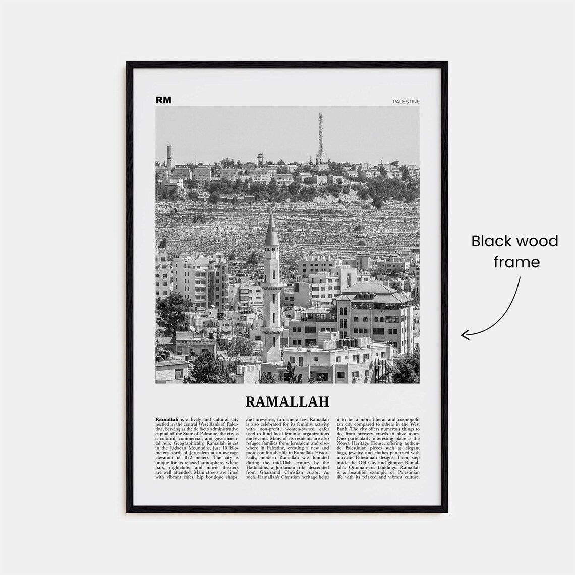 Ramallah Poster Print, Palestine Map - Image 3