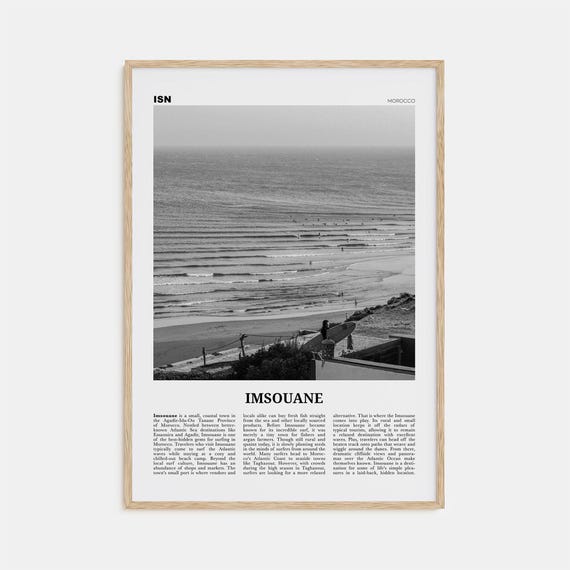 Imsouane Surf Morocco, Black And White Travel Poster