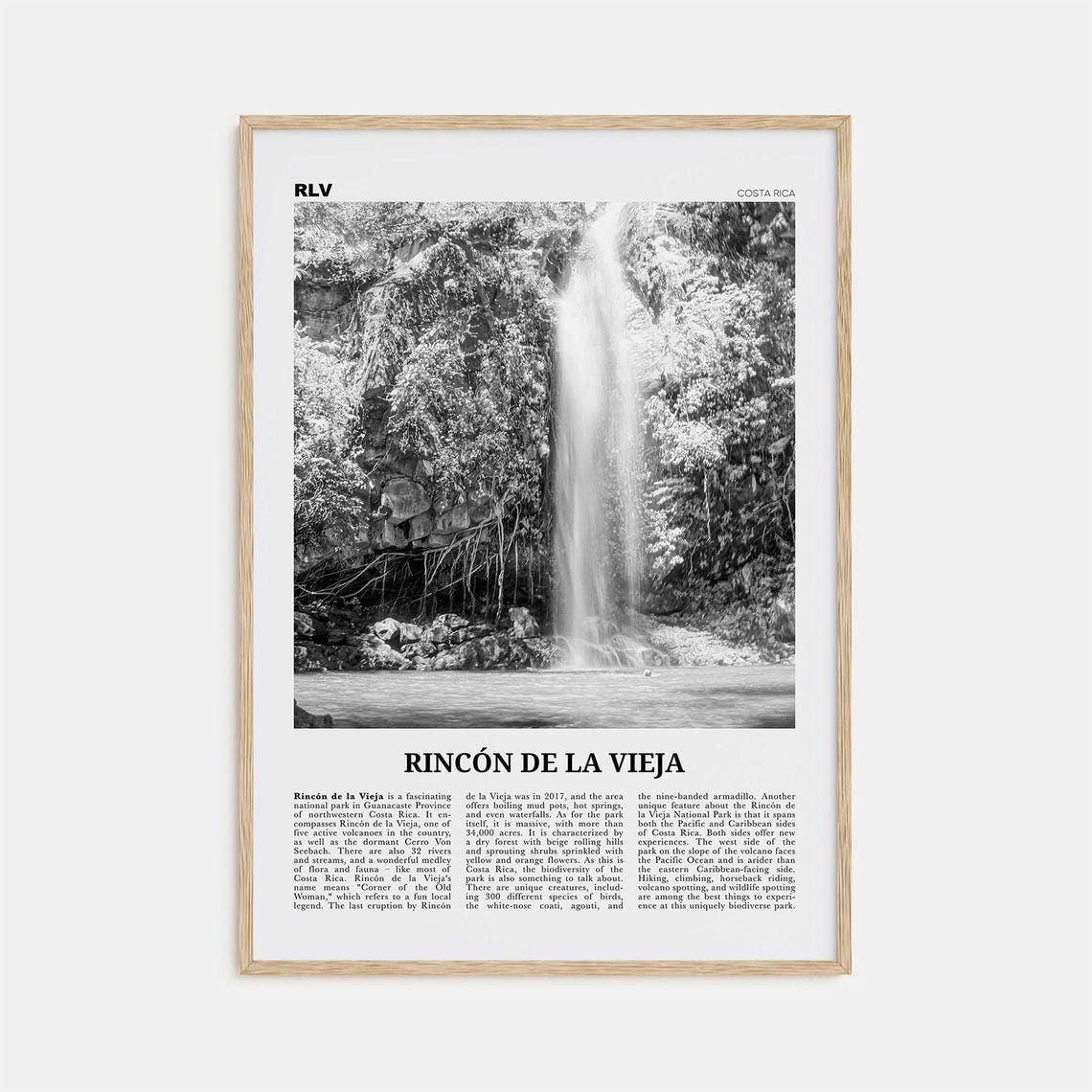 Rincon De La Vieja Print Black And White Rincn De La Vieja Wall Art Rincn De La Vieja Poster Rincn De La Vieja Photo Costa Rica