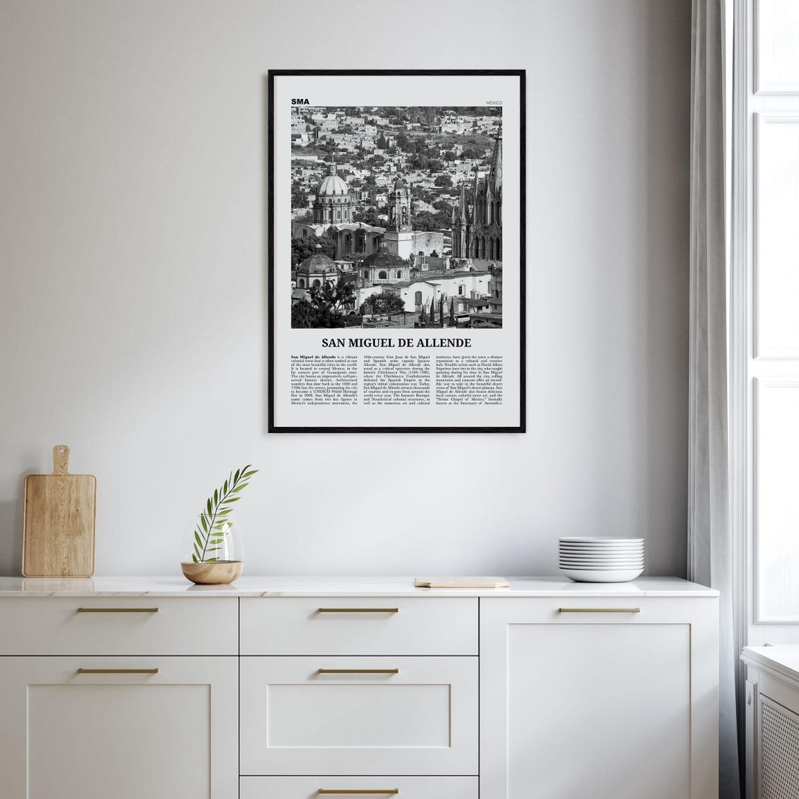 San Miguel De Allende Black And White Art Print - Image 2