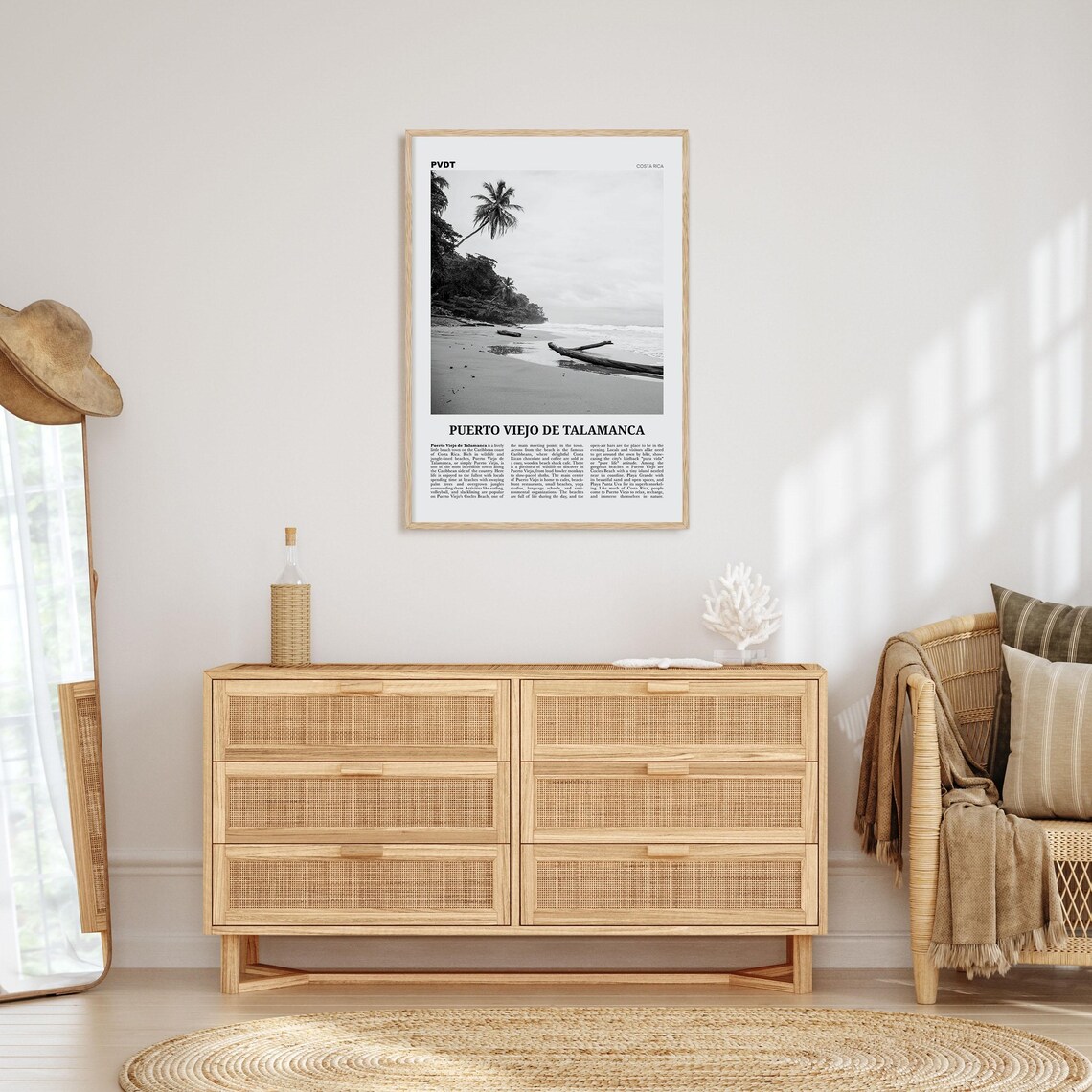 Puerto Viejo De Talamanca Black and White Travel Poster - Image 4