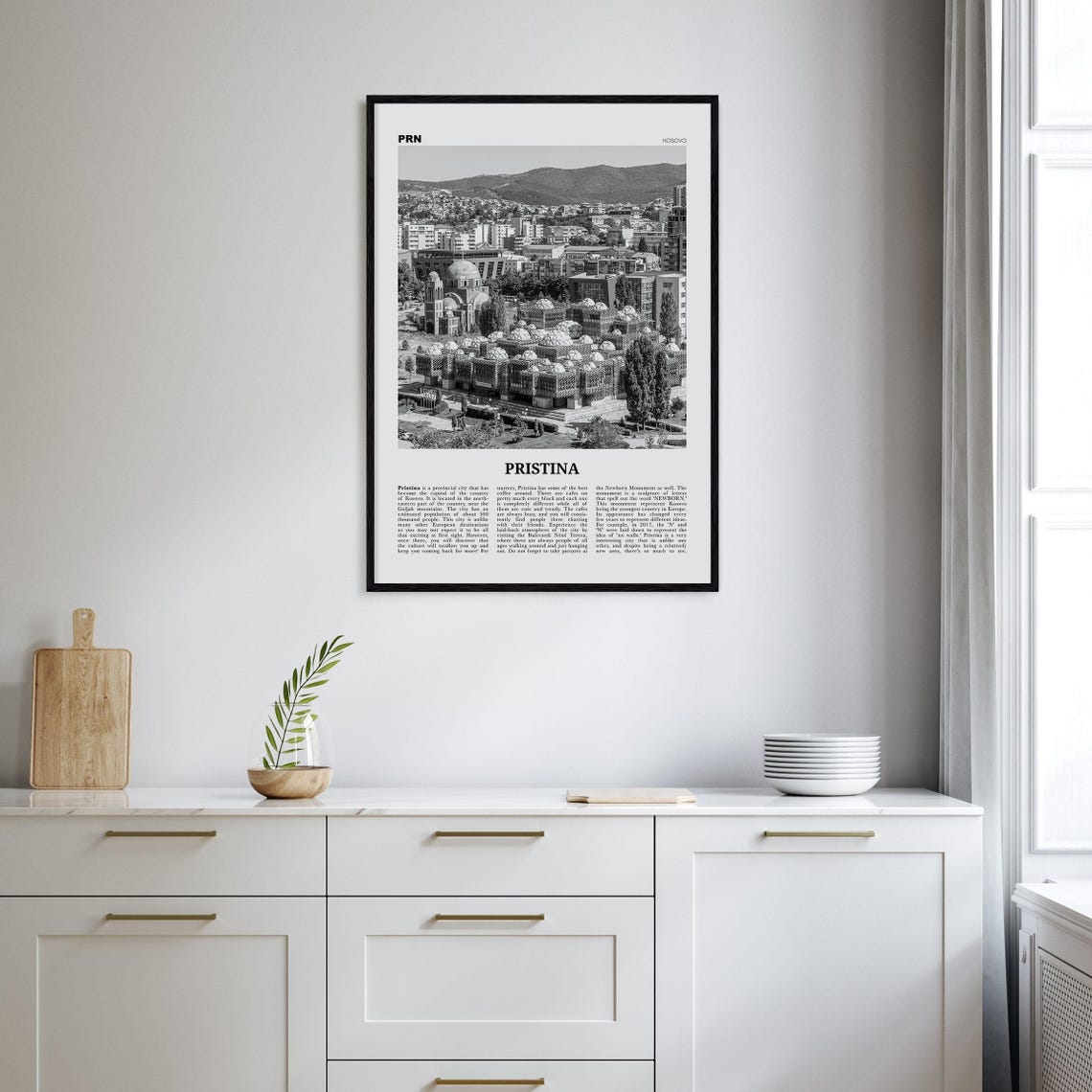 Pristina Black And White Art Print, Kosovo - Image 2