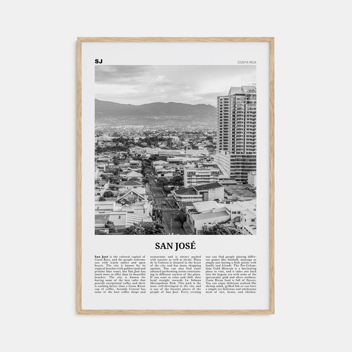 San Jose Print Black And White Costa Rica San Jose Wall Art San Jose Poster San Jose Photo San Jose Wall Dcor Costa Rica