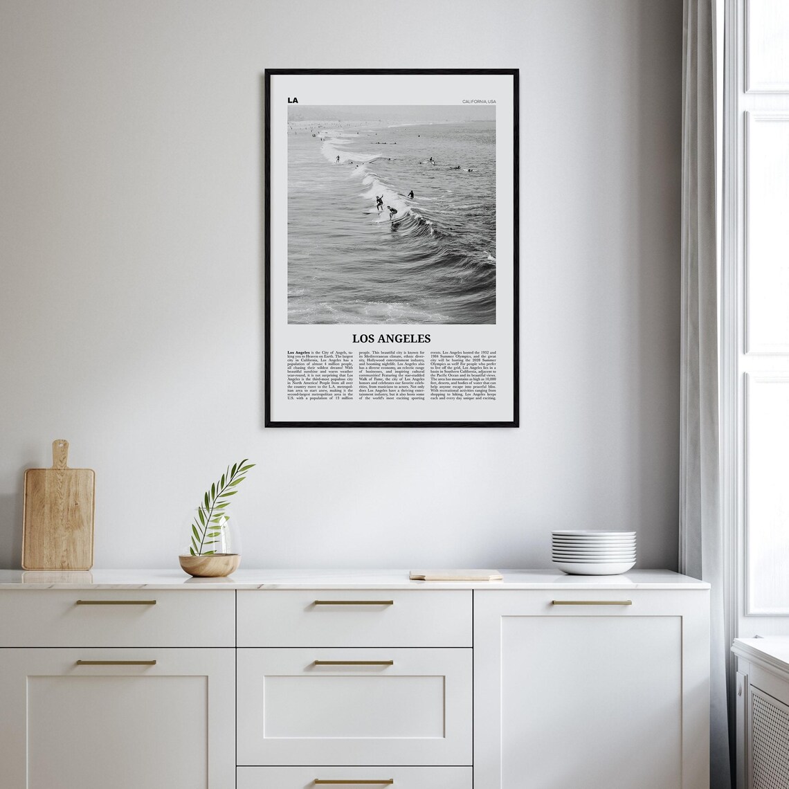 Los Angeles Black And White No 3 Travel Poster - Image 2