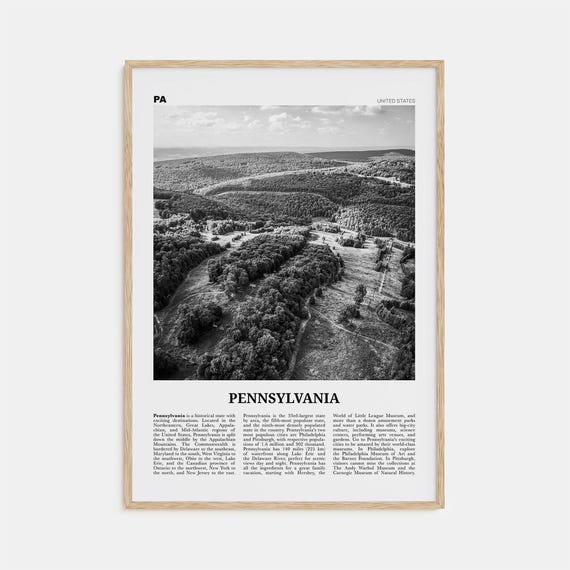 Pennsylvania Black and White No. 2 Travel Poster