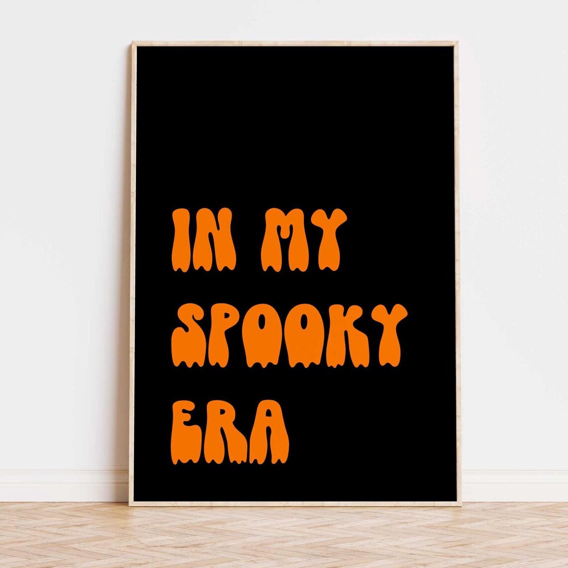 In My Spooky Era Black Orange Halloween Retro Lettering Poster