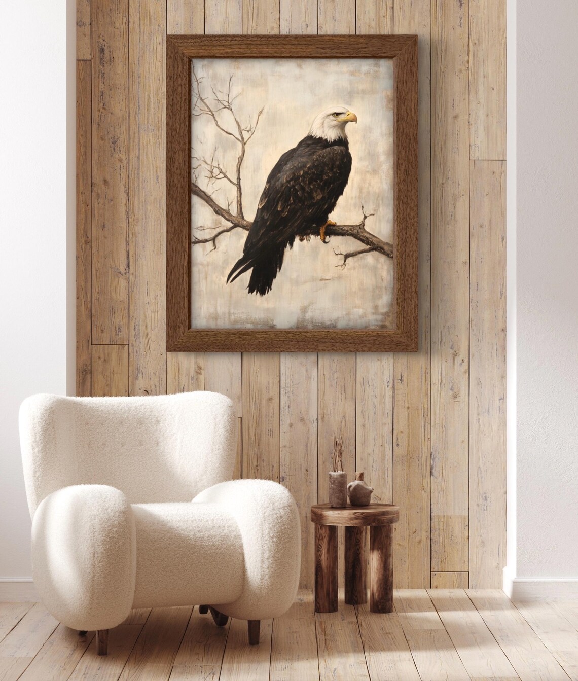 Vintage Bald Eagle Art Print, Wildlife Animal Print - Image 2