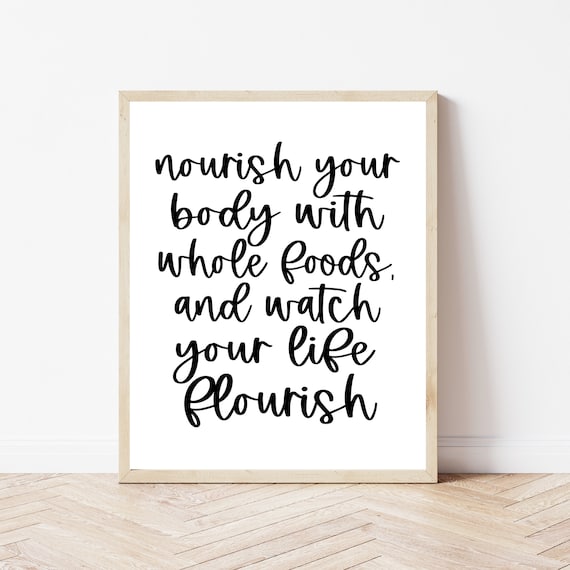 Nutritionist Office Decor Food Is Medicine Holistic Wellness Nourish Naturopath Poster Healthy Eating Wall Art Gifts Women