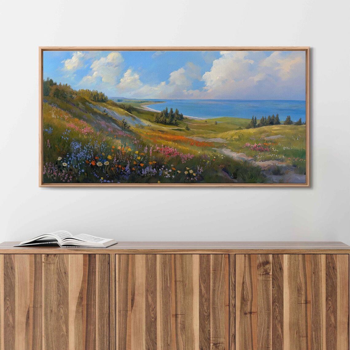 Whistling Straits Wildflower Meadow Lake View Summer Travel Poster