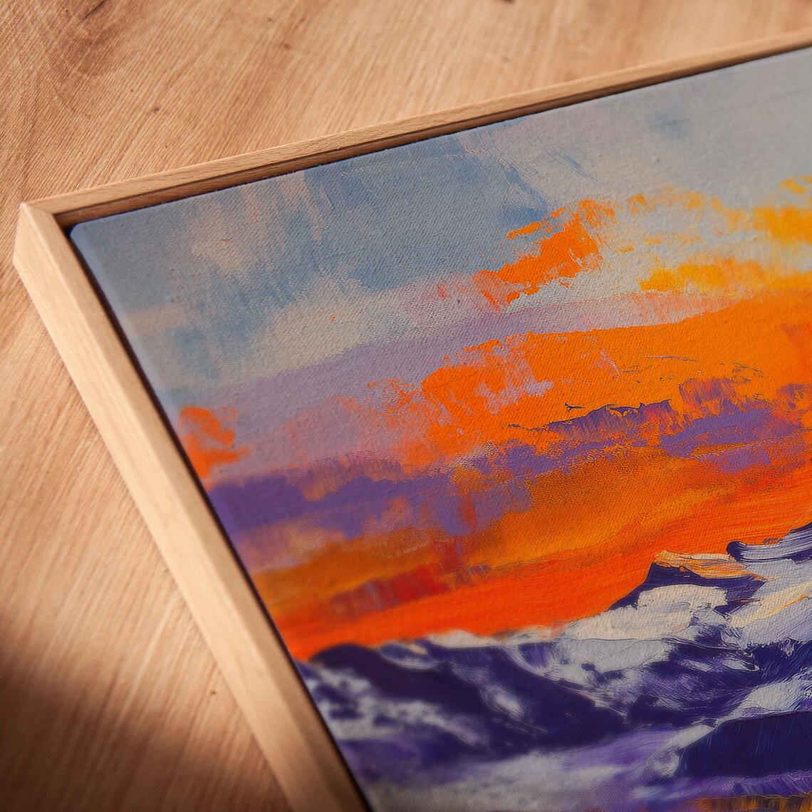 Matterhorn Sunset Wall Art Print Vivid Acrylic Painting Colorful Mountain Scene - Image 2