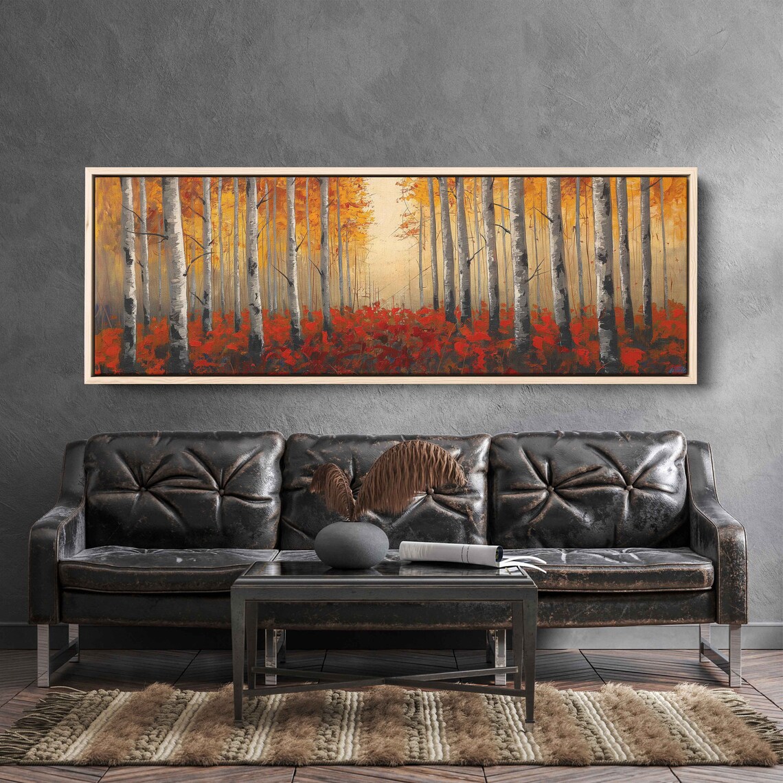 Birch Tree Forest, Impressionist Autumn Art Print - Image 3