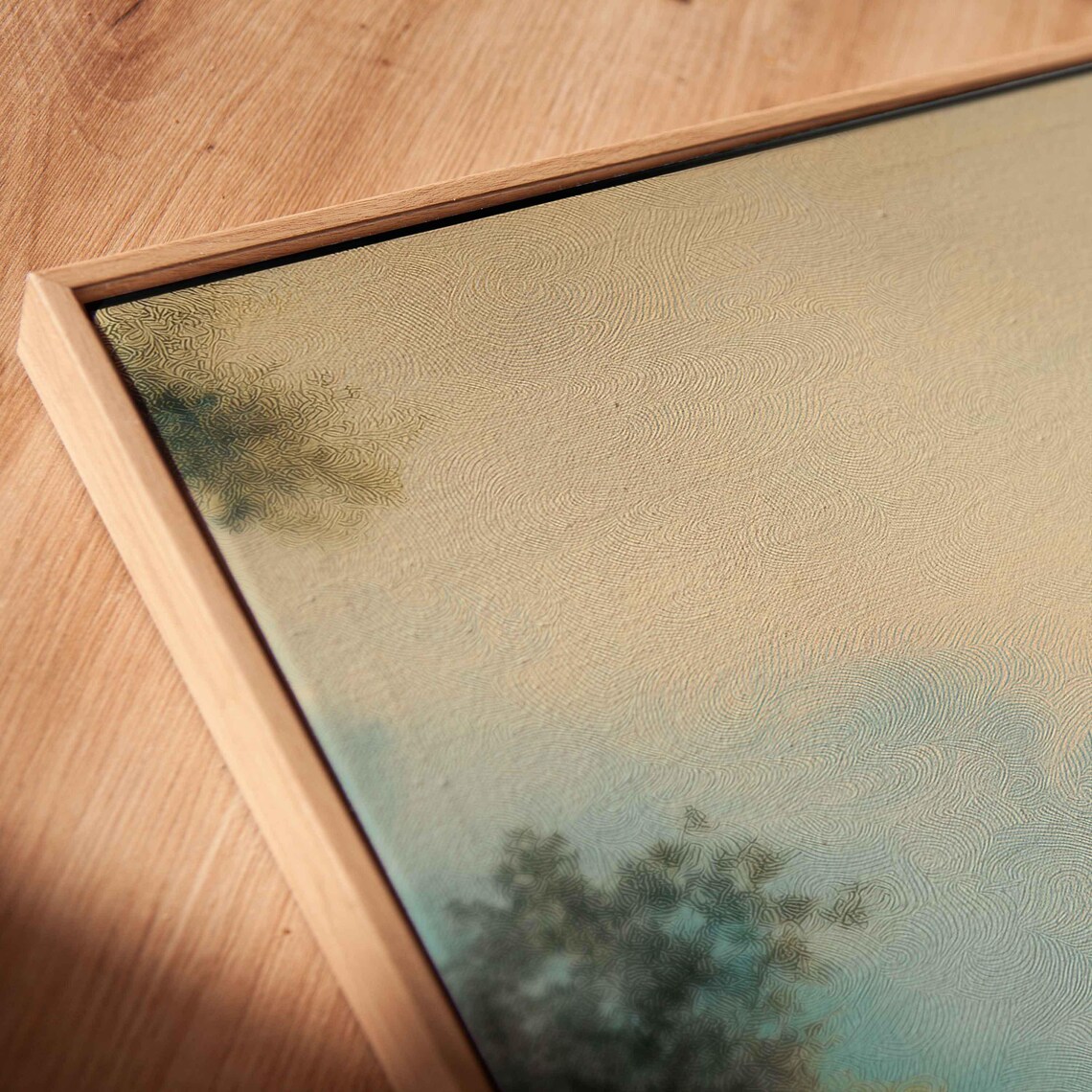 Golden Tree Of Life Misty Pastel Earthy Panoramic Nature Art Poster - Image 2