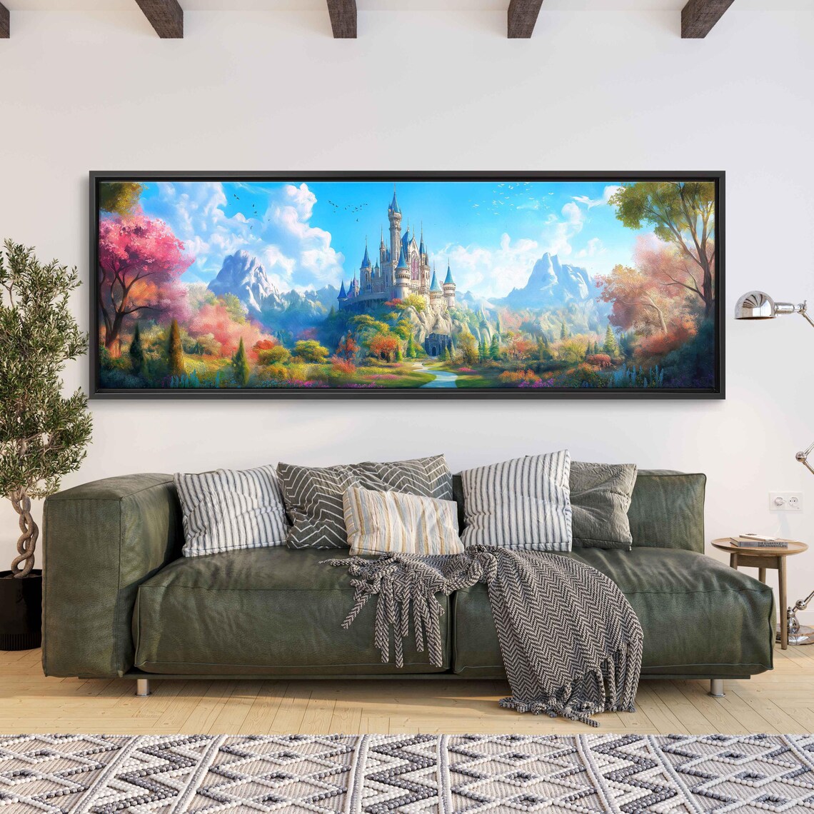 Fairytale Castle, Whimsical Landscape Art Print