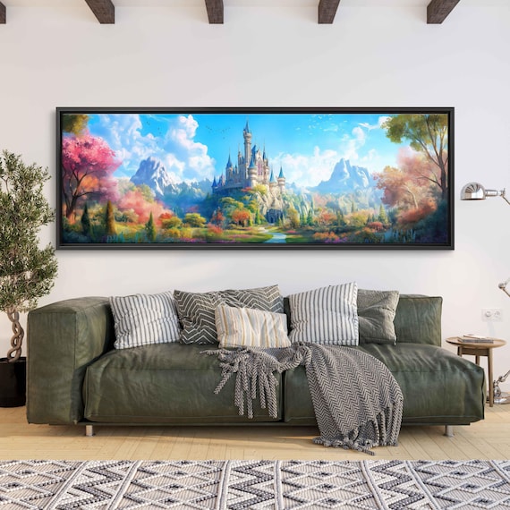 Fairytale Castle, Whimsical Landscape Art Print