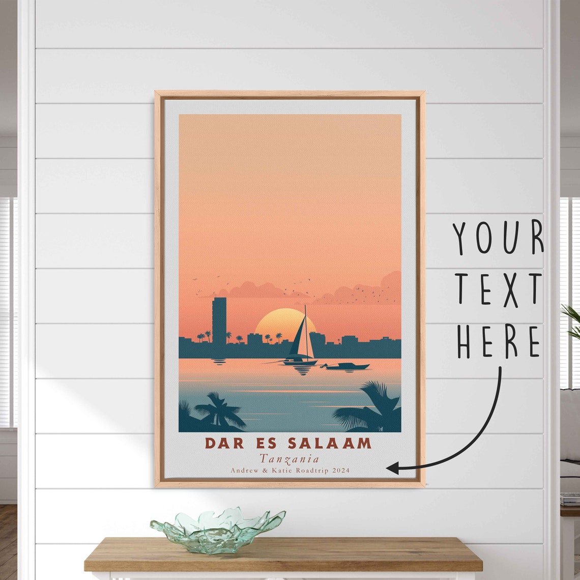 Dar Es Salaam Tanzania Harbor Dhow Sailboat Sunset Waterfront Poster - Image 3