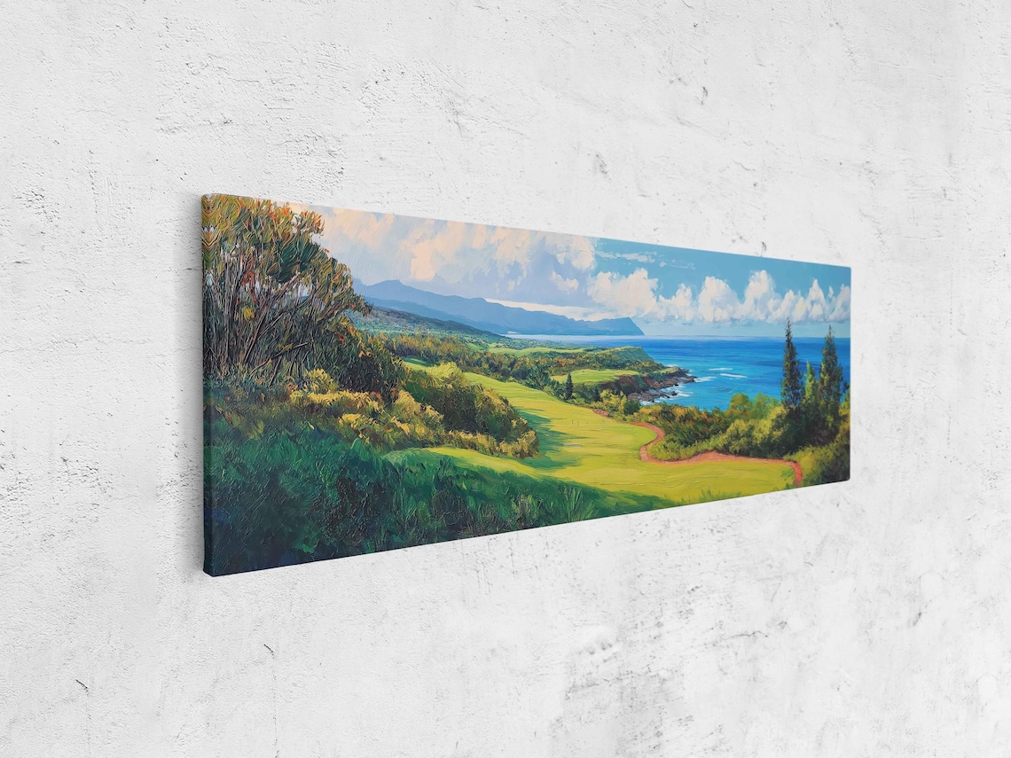 Kapalua Plantation Golf Course Ocean Art Print - Image 4