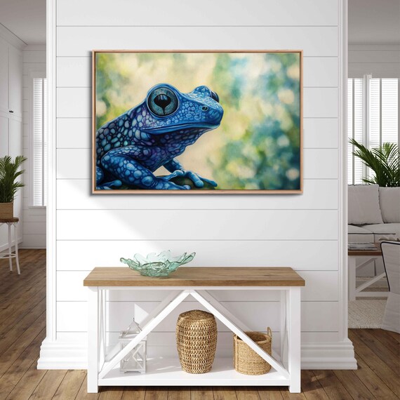 Poison Dart Frog Close Up Wall Art Print Gift For Animal Lover Nature Photo Gift For Him Her Ready To Hang