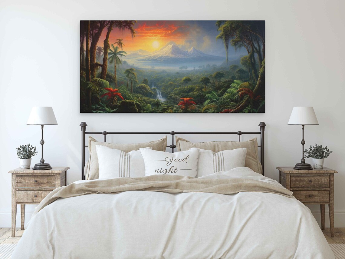 African Jungle With Mount Kilimanjaro Travel Poster - Image 2