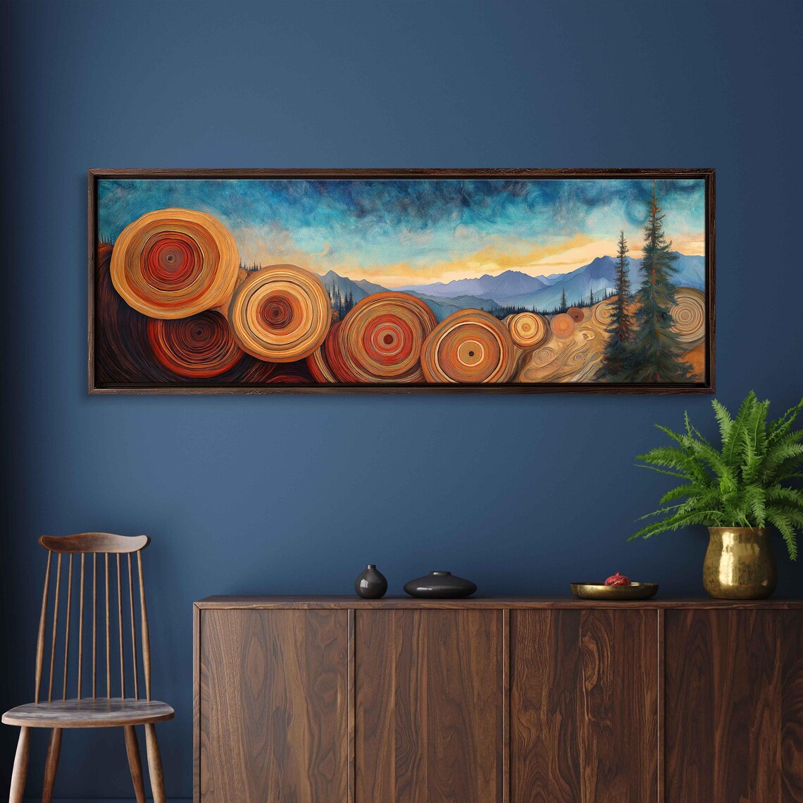 Tree Rings Panoramic Landscape Art Print - Image 3