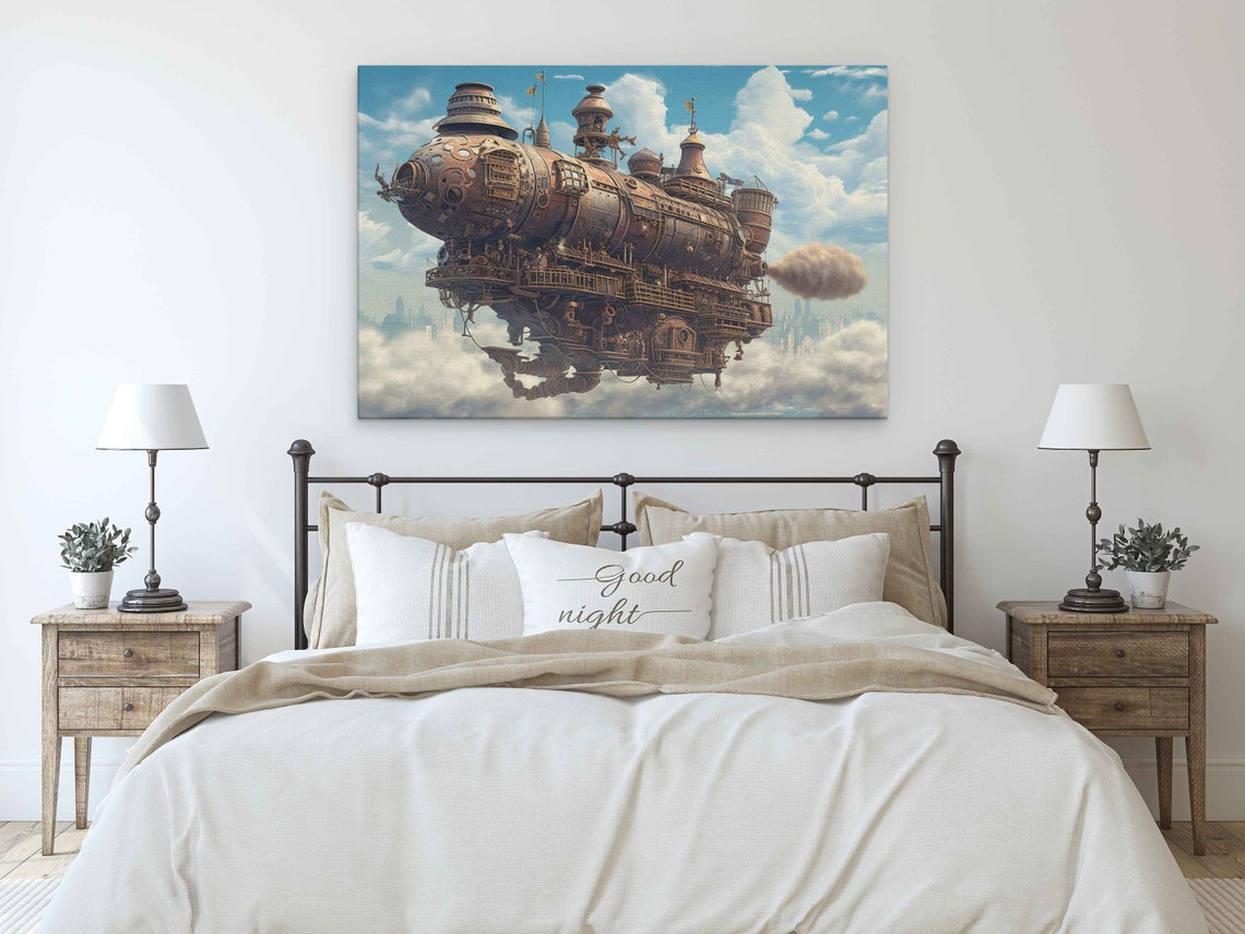 Steampunk Airship Wall Art Print - Image 3
