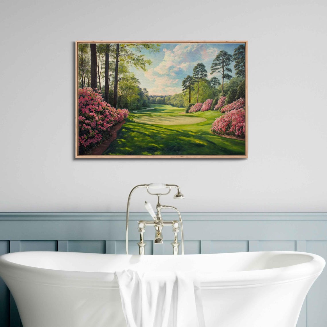 Augusta National Golf Lush Fairway Spring Azalea Blossoms Poster