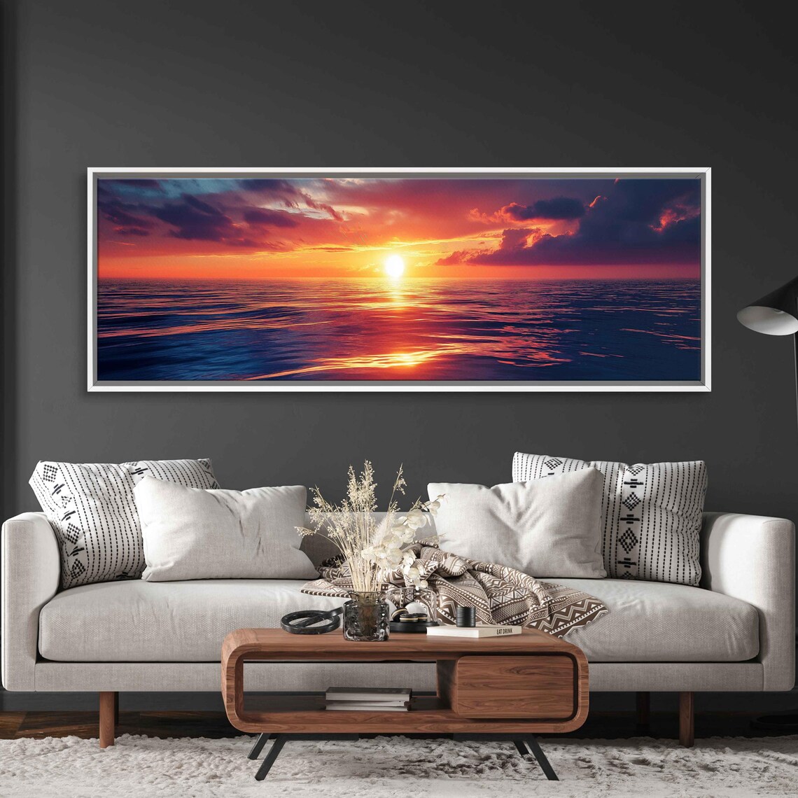 Sunset Over Ocean, New Years Colors Reflection - Image 3